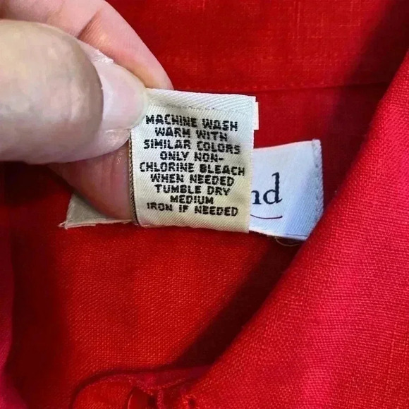 Westbound 100% Linen Red Sleeveless Shirt Top in Size Small. - Picture 7 of 10